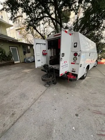 Magnet Plumbing service vehicle on-site for Sewer Line Repair in Daufuskie Island